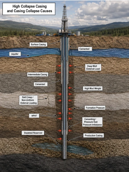 What Causes Casing Collapse In Oil And Gas Wells What Causes Casing Collapse In Oil And Gas Wells